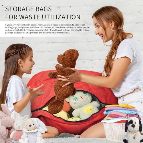 Bean Bag Chair for Adults 3FT, Soft Removable Cover, Light Gray M535251