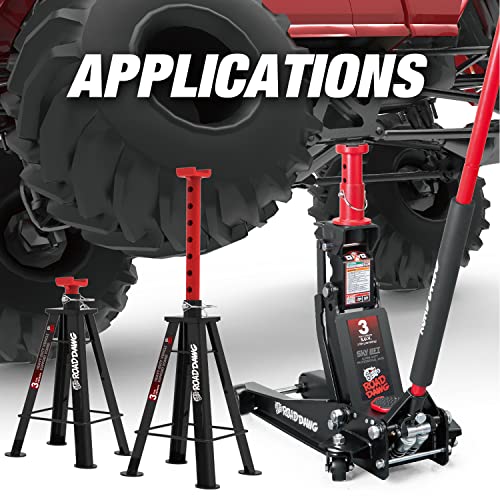 Torin Hydraulic Foldable Garage Floor Jack, 3 Ton Capacity, Black E45210