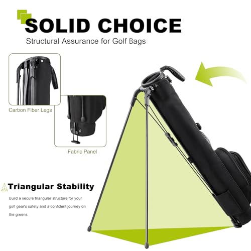 Golf Lightweight Stand Carry Bag for Pitch n Putt, Driving Range, Par 3 Courses P301038