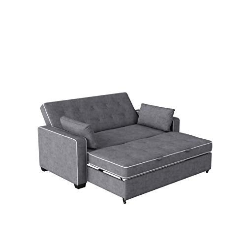 Serta Ainsley Convertible Sleeper Sofa Queen Size Navy Velvet V951