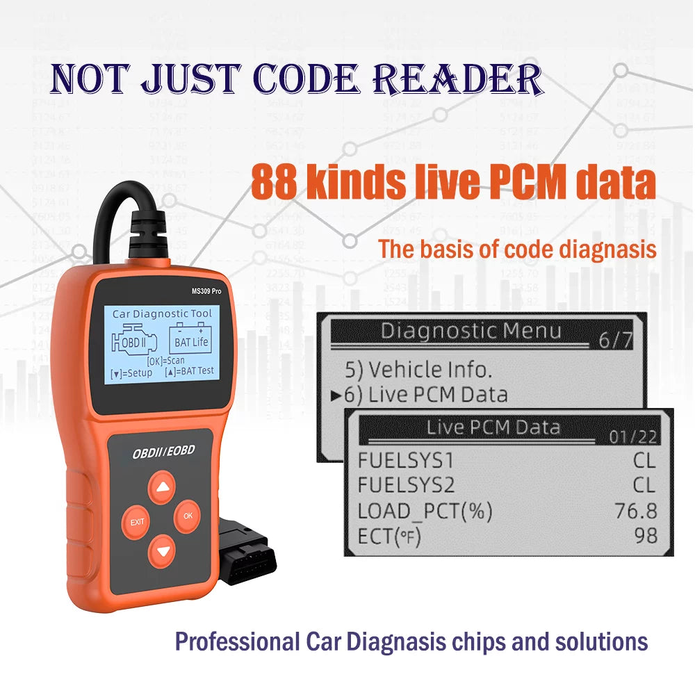 OBD2 Scanner Code Reader Car Diagnostic Tool Battery Tester O706