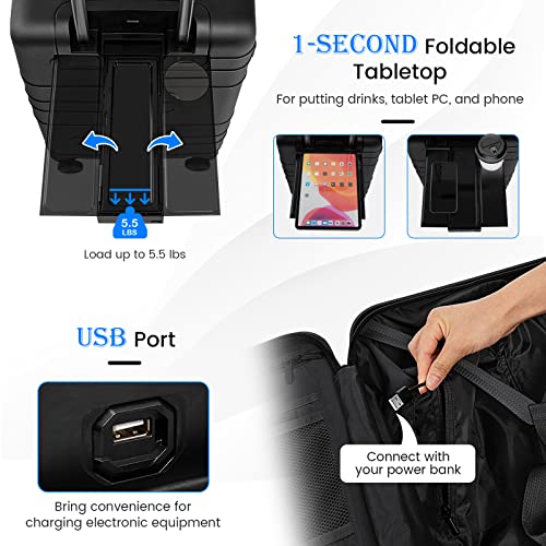 Goplus Carry On Luggage 20 Inch Hardside Suitcase with USB Charging Port I548338