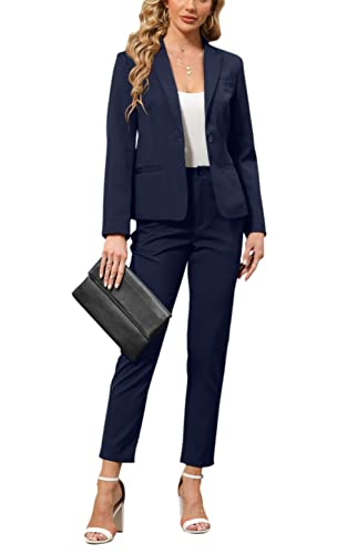 Partvece Women's 2 Piece Slim Fit Business Suit Set G9143