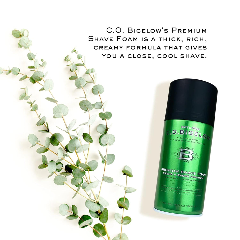 C.O. Bigelow Premium Shave Foam with Eucalyptus Oil and Menthol, 10.5 oz S2578