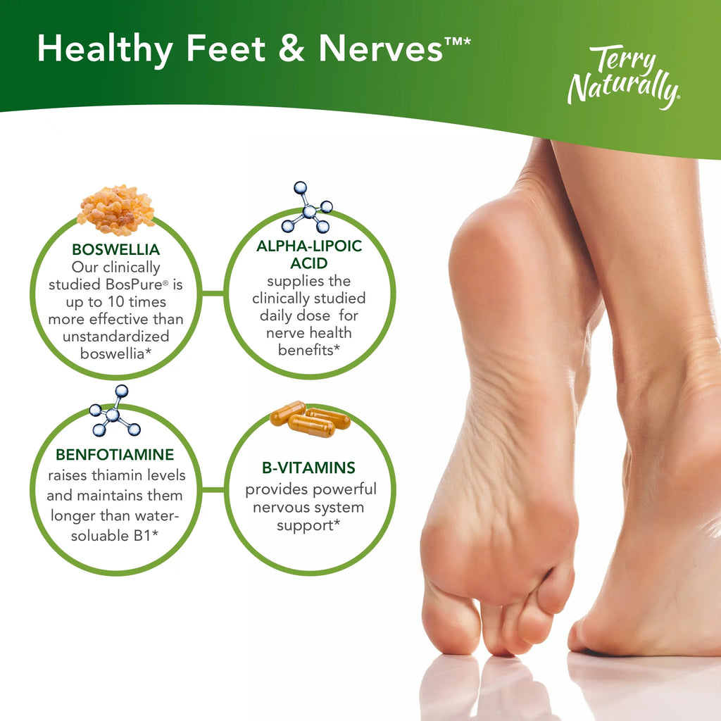 Terry Naturally Healthy Feet & Nerves, 120 Capsules by EuroPharma N166805