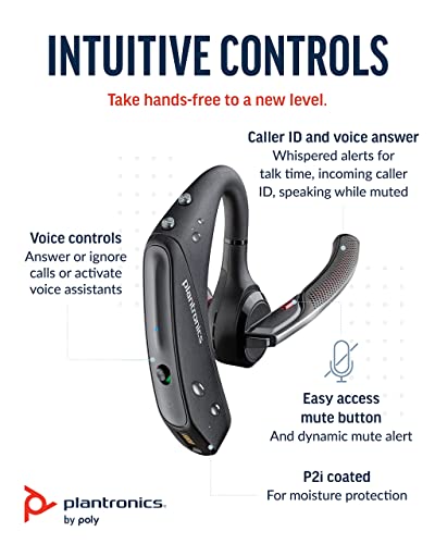 Plantronics Voyager 5200 Poly Bluetooth Monaural Headset Noise Canceling L2094