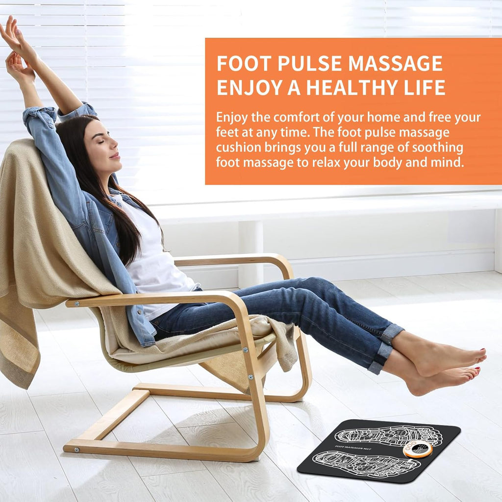 EMS Foot Massager Mat with 8 Modes, Rechargeable & Foldable R76137