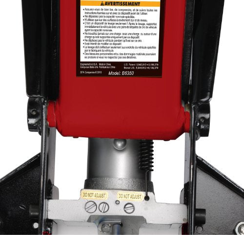 Blackhawk B6350 Black/Red Fast Lift Service Jack - 3.5 Ton Capacity X185803