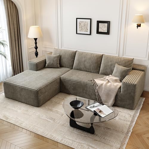 Cloud Modular Sectional Sofa with Ottoman, U Shaped, Black M332378