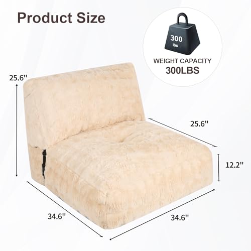 Comfy Lazy Floor Sofa Bean Bag Chair for Adults, Brown B5496