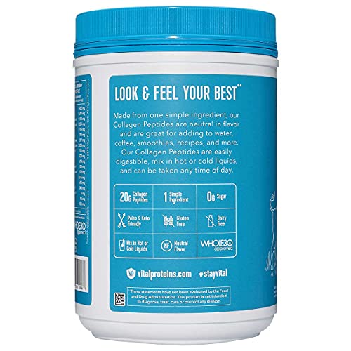 Vital Proteins Collagen Peptides Unflavored Dietary Supplement, 24 Oz T4595