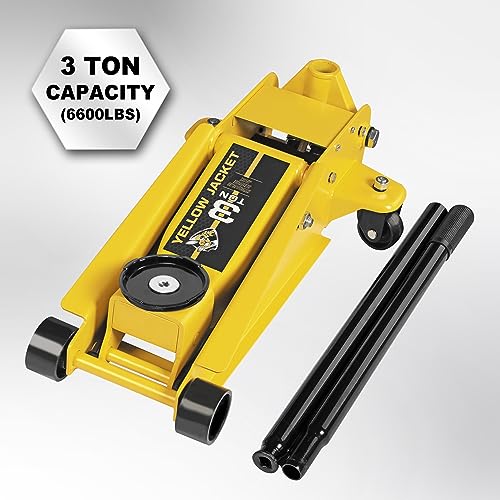 YELLOW JACKET 2.5 Ton Trolley Jack with Carrying Case, 5500 lb Capacity N593266