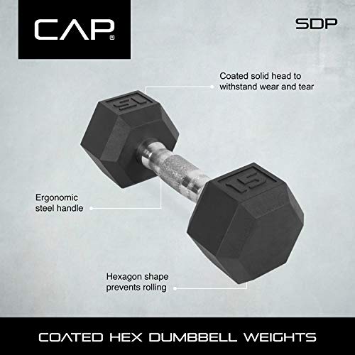 CAP Barbell Coated Hex Dumbbell Weight V848500