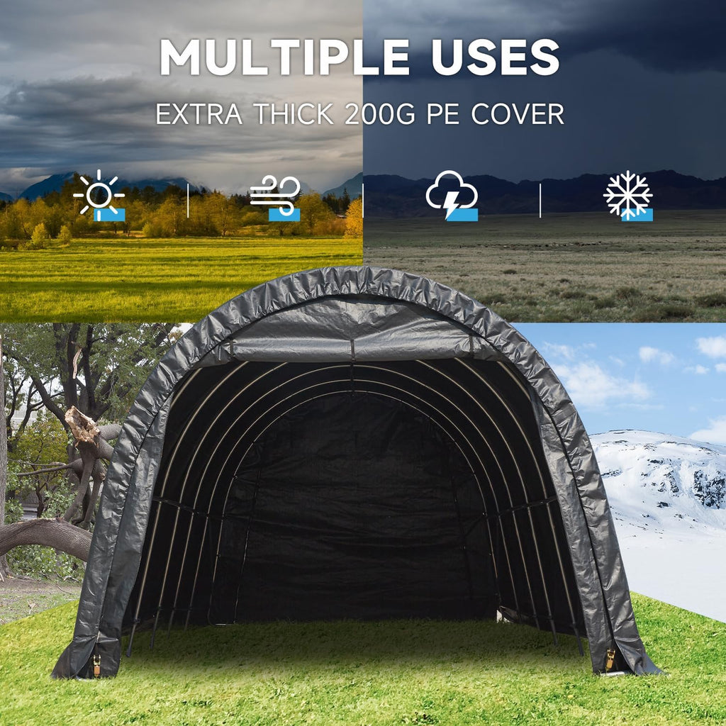 MELLCOM 12 x 24 FT Heavy Duty Carport, Portable Garage with All-Steel Frame O774