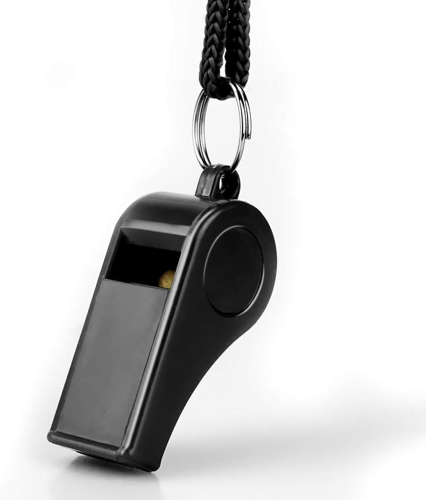 3 Pack Plastic Sports Whistles with Lanyard for Coaches, Referees R5828