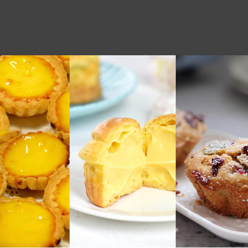 6 pcs 3" Mini Tart Pans Removable Bottom, Carbon Steel Baking Tool T30750