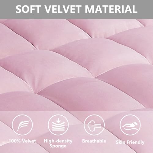 3 in 1 Convertible Sleeper Sofa Bed Futon with Adjustable Backrest, Velvet, Black Q74350