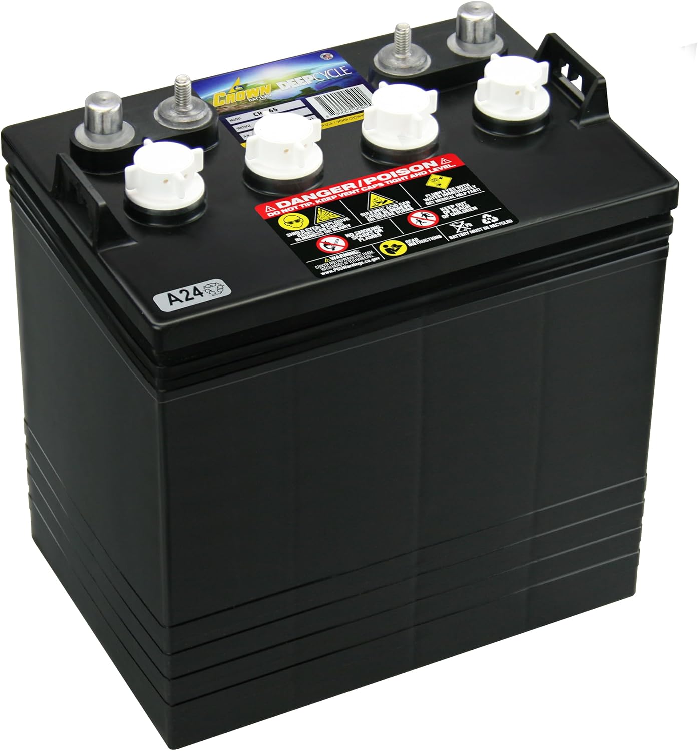 Crown CR-165 8V Deep-Cycle Flooded Battery E9561