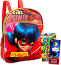 The Miraculous Ladybug MINI Backpack Set ~ 3 Pc School Supplies Bundle With 11" Miraculous Ladybug School Bag for Girls, Kids, Miraculous Ladybug Stickers, and More