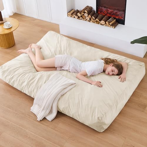 Giant Bean Bag Chair for Adults Convertible Bed with Microfiber Cover Charcoal G62613