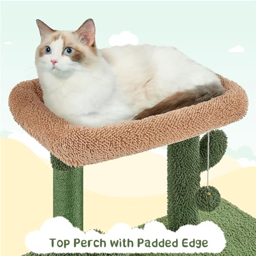 Yaheetech Cactus Cat Tree, 63″ Multi-Level Cat Tower with Scratching Posts O3441