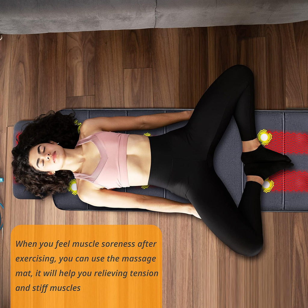 Mynt Full Body Massage Mat with Heat and Vibrating Nodes Y938296