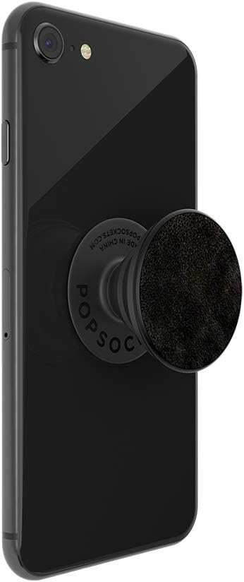 PopSockets PopGrip Expanding Stand with Swappable Top for Phones & Tablets - Black Vegan Leather R518