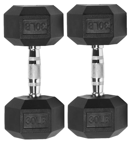 Signature Fitness Rubber Encased Hex Dumbbell P19113