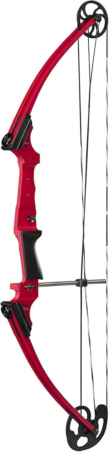 Genesis Archery Compound Bow Kit, Adjustable Draw Length & Weight, Left-Handed, Red O137209
