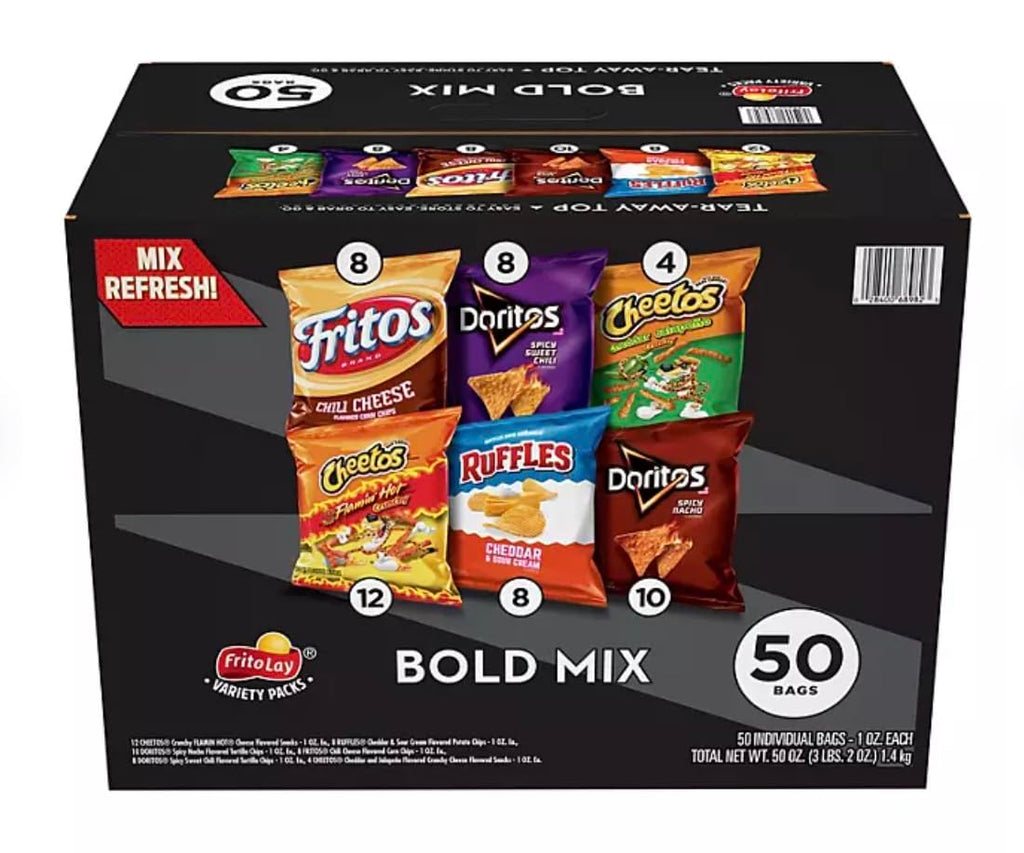 Frito-Lay Bold Mix Variety Pack Chips and Snacks (50 ct.)