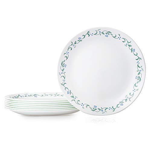 Corelle 6-Piece 10.25" Dinner Round Plates, Vitrelle Triple Layer Glass, Lightweight Round Plates, Large Round Plates, Chip and Scratch Resistant, Microwave and Dishwasher Safe, Caspian