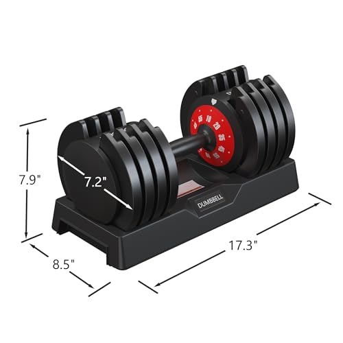 SogesPower Adjustable Dumbbells 5LB to 110LB with Anti-Slip Metal Handle for Home Gym S1488