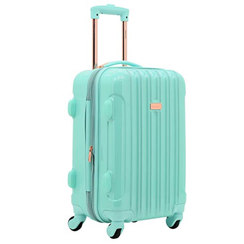 kensie Women's Alma Hardside Spinner Luggage, Midnight Blue, Carry-On 20-Inch K96456
