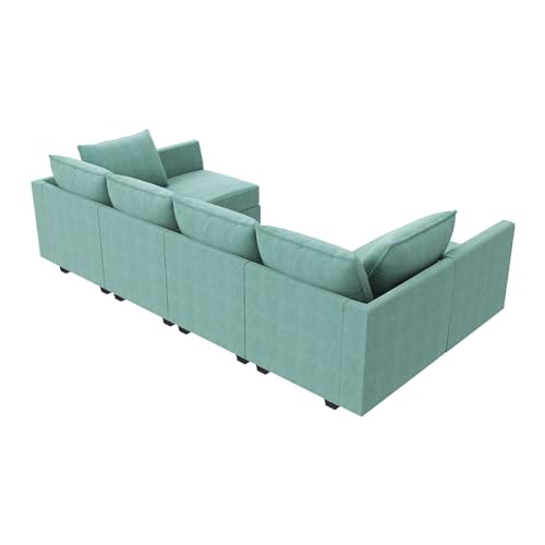HONBAY Modular Sectional Sofa U Shaped with Storage, Grey G638