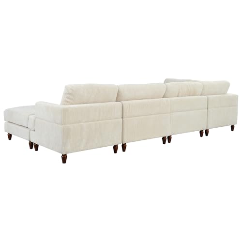 Oversized Modular Sectional Sofa with Movable Ottoman E909