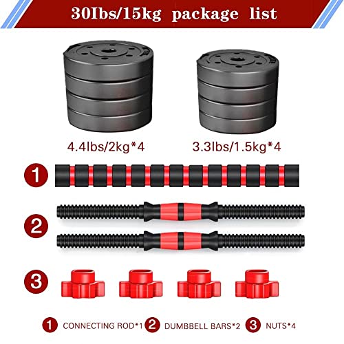 Adjustable Dumbbells Set of 2, Convertible to Barbell, 20-80lbs for Home Gym Z143