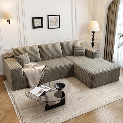 Cloud Modular Sectional Sofa with Ottoman, U Shaped, Black M332378
