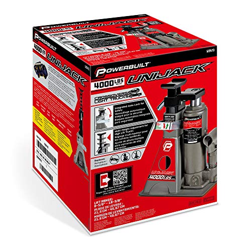 Powerbuilt 3 Ton Bottle Jack and Jack Stands in One, 6000 lb Capacity V6309