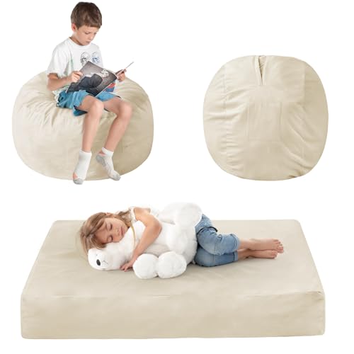 Giant Bean Bag Chair for Adults Convertible Bed with Microfiber Cover Charcoal G62613