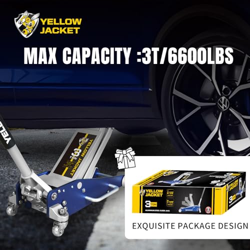 YELLOW JACKET 2.5 Ton Trolley Jack with Carrying Case, 5500 lb Capacity N593266