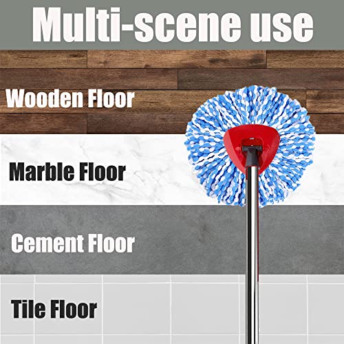Spin Mop Replacement Head, Base & Handle Compatible with O-Cedar EasyWring RinseClean N925