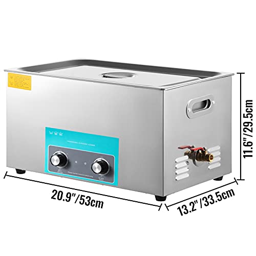 Mophorn 10L Ultrasonic Cleaner 304 Stainless Steel with Heater and Timer N4268