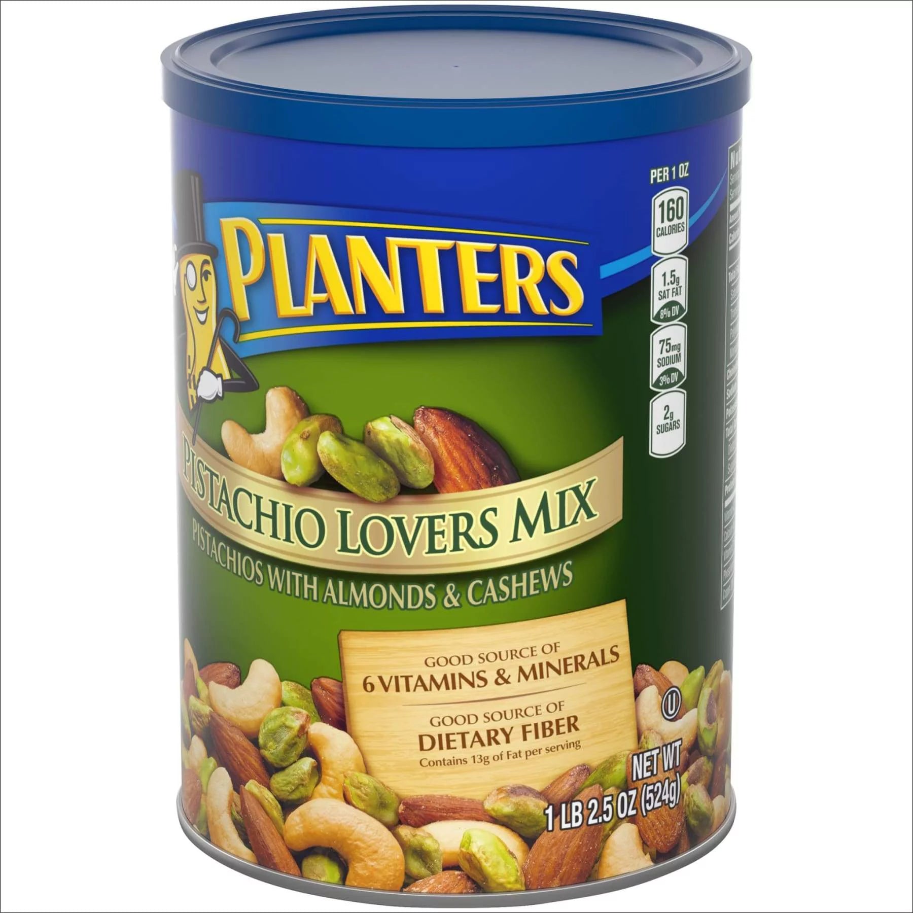 Planters Deluxe Pistachio Mix, 18.5 oz Resealable Container J472