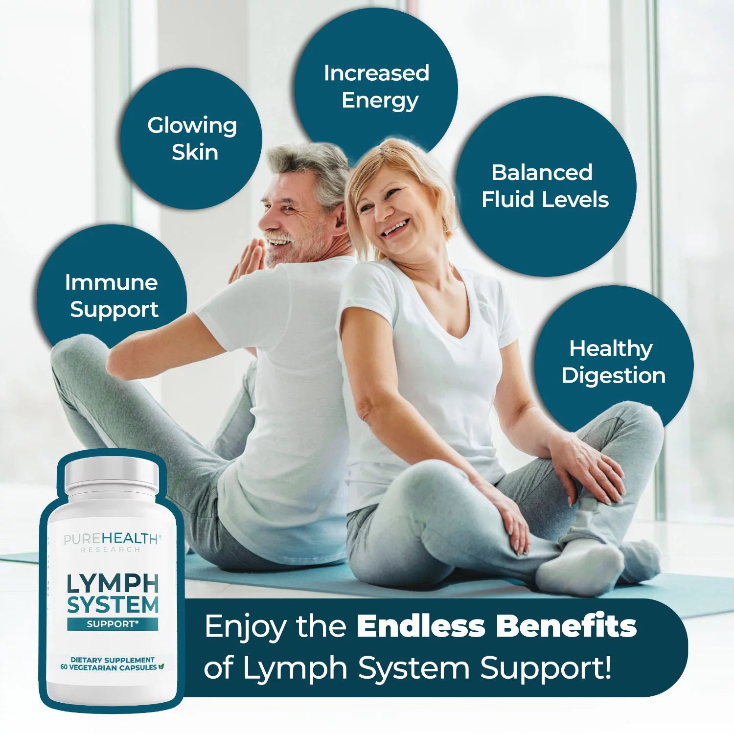 PureHealth Research Lymphatic Support Supplement x6 G488