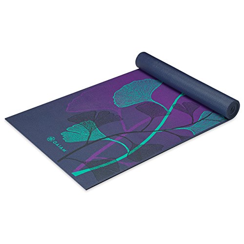 Gaiam Yoga Mat - Premium 6mm Print Extra Thick Non Slip Exercise & Fitness Mat for All Types of Yoga, Pilates & Floor Workouts (68"L x 24"W x 6mm Thick)