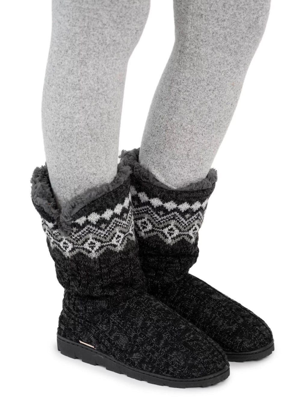 Muk Luks Women's Tall Knit Foldover Slipper Boot J531909