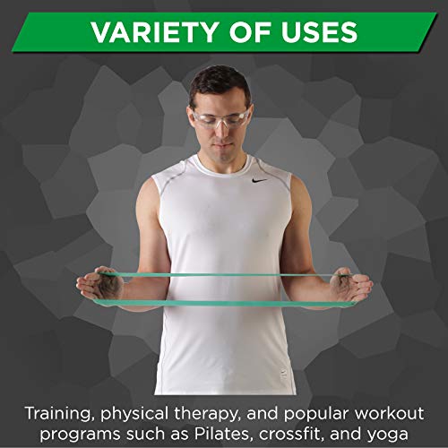 THERABAND Resistance Loop Band, Latex Mini Band for Pilates, Yoga, Strength Training, 12 Inch, Green W9533
