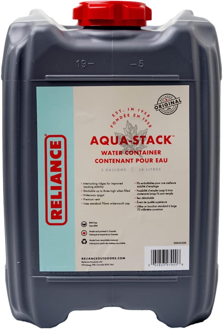 Reliance Products Aqua Stack 5 Gallon Stackable Water Container, Blue Y3997