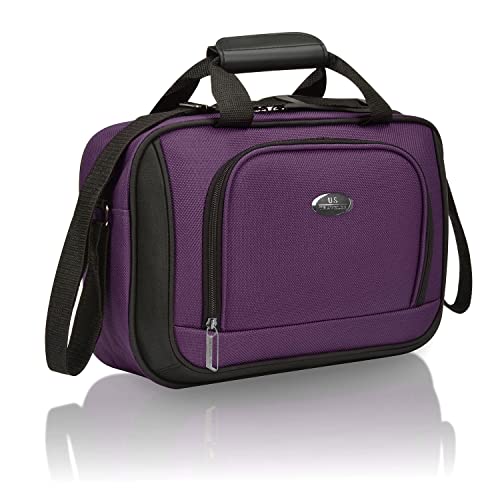 U.S. Traveler Expandable Carry-on Luggage Set, Purple, 4 Wheel S4045