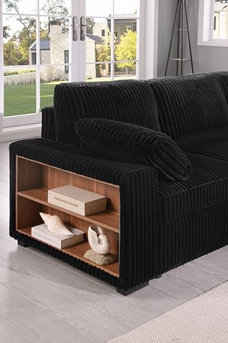 Eafurn 6 Seater U Shaped Sleeper Sectional Sofa Bed with Storage F82821